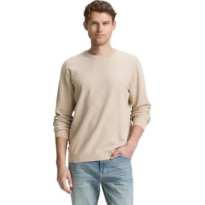 1047570 TOM TAILOR Sweter męski, 38774 Beige Offwhite Twotone, 3XL 1047570 TOM TAILOR Sweter męski, 38774 Beige Offwhite Twotone, 3XL