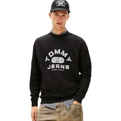 DM0DM22681BDSXS Tommy Jeans Męska bluza Tjm Reg Entry Gym Crew Ext DM0DM22681, czarna (czarny), XS DM0DM22681BDSXS Tommy Jeans Męska bluza Tjm Reg Entry Gym Crew Ext DM0DM22681, czarna (czarny), XS