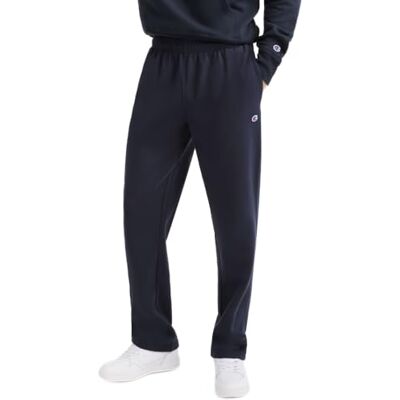 P0893-031-XXL Champion Męskie, Powerblend, polarowe, spodnie dresowe z otwartym dnem (Reg. lub duże i wysokie), Granatowe logo C Patch, XXL P0893-031-XXL Champion Męskie, Powerblend, polarowe, spodnie dresowe z otwartym dnem (Reg. lub duże i wysokie), Granatowe logo C Patch, XXL
