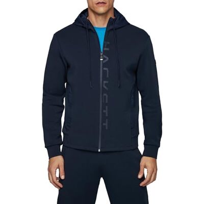 HM581240 Hackett London Męska bluza zamszowa Driver, niebieska (granatowa), XS, Niebieski (granatowy), XS HM581240 Hackett London Męska bluza zamszowa Driver, niebieska (granatowa), XS, Niebieski (granatowy), XS