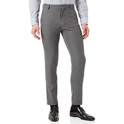 16063877-Light Grey Melange SELECTED HOMME Męskie spodnie do garnituru Slhslim-mylologan Grey Struc TRS B Noos, szary (Light Grey Melange Light Grey Melange), 44 16063877-Light Grey Melange SELECTED HOMME Męskie spodnie do garnituru Slhslim-mylologan Grey Struc TRS B Noos, szary (Light Grey Melange Light Grey Melange), 44