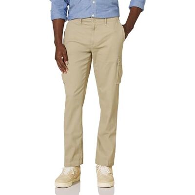 AEM20121SS22-ZCA279-48W x 34L Amazon Essentials Men's Spodnie cargo ze stretchem straight fit (dostępne w wersjach Big i Tall), Brązowy khaki, 48W / 34L AEM20121SS22-ZCA279-48W x 34L Amazon Essentials Men's Spodnie cargo ze stretchem straight fit (dostępne w wersjach Big i Tall), Brązowy khaki, 48W / 34L