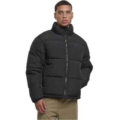 TB7586-00007 Urban Classics Męska kurtka zimowa Crinkle Puffer Jacket, luźna pikowana kurtka o wyglądzie zagnieceń, wysoki kołnierz, Regular Fit, rozmiary S 5XL, czarny, XL TB7586-00007 Urban Classics Męska kurtka zimowa Crinkle Puffer Jacket, luźna pikowana kurtka o wyglądzie zagnieceń, wysoki kołnierz, Regular Fit, rozmiary S 5XL, czarny, XL