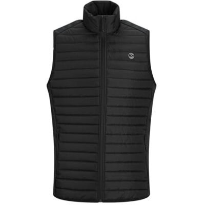 12205347-3830177 JACK & JONES Jjemulti Bodywarmer Collar Noos Pls Plus Size, czarny, 8XL 12205347-3830177 JACK & JONES Jjemulti Bodywarmer Collar Noos Pls Plus Size, czarny, 8XL