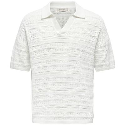 22031835 ONLY & SONS Męska koszulka polo, Cloud Dancer, XXL 22031835 ONLY & SONS Męska koszulka polo, Cloud Dancer, XXL