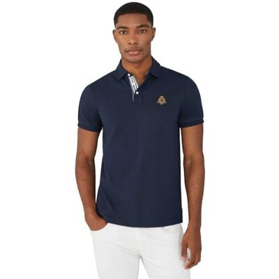 HM563267 Hackett London Męska dzianinowa koszulka polo, niebieska (granatowa), XS, Niebieski (granatowy), XS HM563267 Hackett London Męska dzianinowa koszulka polo, niebieska (granatowa), XS, Niebieski (granatowy), XS