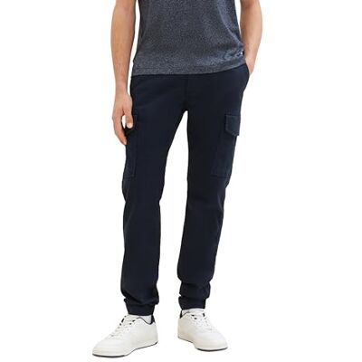 1039000 TOM TAILOR Męskie spodnie cargo regular fit ze stretchem, 10668 Sky Captain Blue, XL 1039000 TOM TAILOR Męskie spodnie cargo regular fit ze stretchem, 10668 Sky Captain Blue, XL