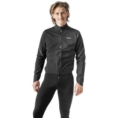 Lekka Wodoodporna Kurtka rowerowa - Czarna - XXL Lekka Wodoodporna Kurtka rowerowa - Czarna - XXL