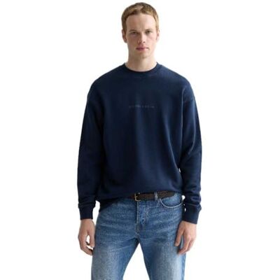 182360 SCOTCH & SODA Bluza z okrągłym dekoltem z logo klatki piersiowej 182360 SCOTCH & SODA Bluza z okrągłym dekoltem z logo klatki piersiowej