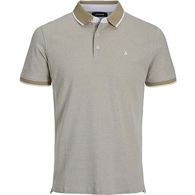 12136668 Jack & Jones Mężczyźni Jjepaulos Ss Noos Koszulka Polo, Beżowy, S 12136668 Jack & Jones Mężczyźni Jjepaulos Ss Noos Koszulka Polo, Beżowy, S