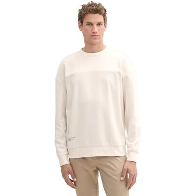1044780 TOM TAILOR Denim Bluza męska, 10348 Gardenia White, XXL 1044780 TOM TAILOR Denim Bluza męska, 10348 Gardenia White, XXL