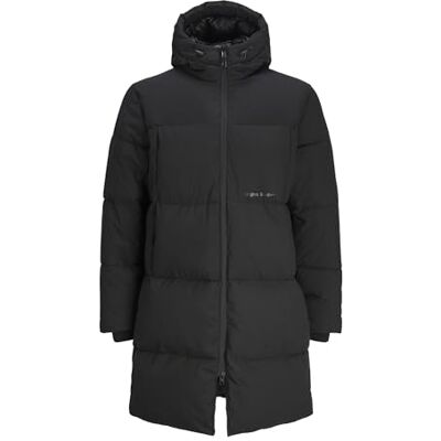 12260440_Black JACK & JONES Męska kurtka pikowana, czarny, L 12260440_Black JACK & JONES Męska kurtka pikowana, czarny, L