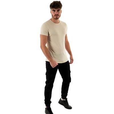 DM0DM09586 Tommy Jeans Męska koszulka z krótkim rękawem TJM Slim Fit, Papier gazetowy, 3XL DM0DM09586 Tommy Jeans Męska koszulka z krótkim rękawem TJM Slim Fit, Papier gazetowy, 3XL