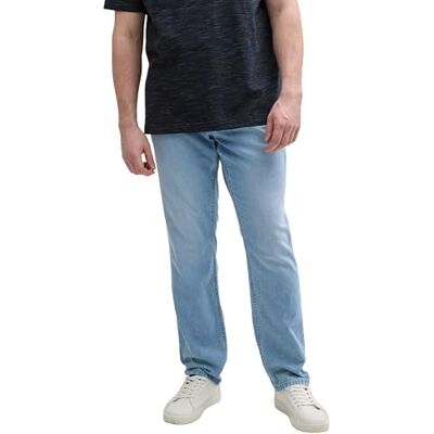 1047014 TOM TAILOR Plussize dżinsy męskie Regular Fit, 10117 Used Bleached Blue Denim, 46W / 36L 1047014 TOM TAILOR Plussize dżinsy męskie Regular Fit, 10117 Used Bleached Blue Denim, 46W / 36L