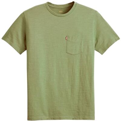 19342 Levi's Koszulka męska z krótkim rękawem Classic Pocket Tee, Moss Olive 0908736 Slub, S 19342 Levi's Koszulka męska z krótkim rękawem Classic Pocket Tee, Moss Olive 0908736 Slub, S
