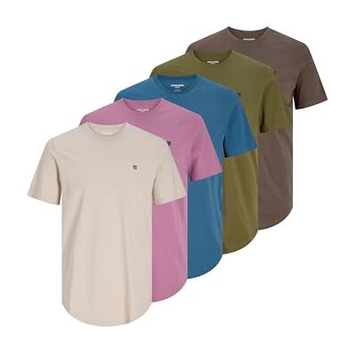 12190468-4691531 JACK & JONES T-shirt męski z logo, Moonbeam, L 12190468-4691531 JACK & JONES T-shirt męski z logo, Moonbeam, L