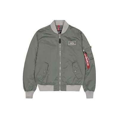 126101-636 Alpha Industries MA-1 TTC Bomber Jacket dla mężczyzn Vintage Green/Silver 126101-636 Alpha Industries MA-1 TTC Bomber Jacket dla mężczyzn Vintage Green/Silver