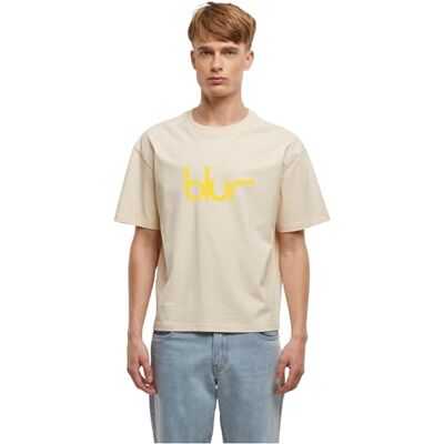 MC1529 Merchcode Męska koszulka Blur Parklife Cropped Tee z krótkim rękawem o skróconym kroju na wysokości pasa, okrągłym dekoltem i nadrukiem z przodu MC1529 Merchcode Męska koszulka Blur Parklife Cropped Tee z krótkim rękawem o skróconym kroju na wysokości pasa, okrągłym dekoltem i nadrukiem z przodu
