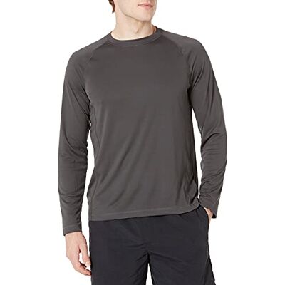 S17AE40004-DRKGY-Small Amazon Essentials Men's Szybkoschnąca koszulka pływacka UPF 50 z długim rękawem, Ciemnoszary, S S17AE40004-DRKGY-Small Amazon Essentials Men's Szybkoschnąca koszulka pływacka UPF 50 z długim rękawem, Ciemnoszary, S