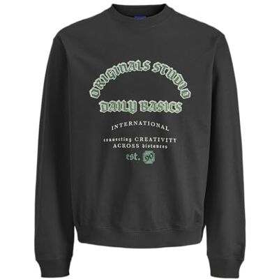 12284107-4834922 JACK & JONES Męska bluza Jormeadows Front Crew Neck Jnr, czarny, 128, Czarny, 128 12284107-4834922 JACK & JONES Męska bluza Jormeadows Front Crew Neck Jnr, czarny, 128, Czarny, 128