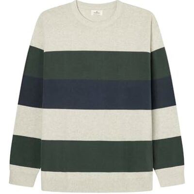 1402513 SPRINGFIELD Męski sweter Gg12 Kodak Block Stripes w paski, zielony, S 1402513 SPRINGFIELD Męski sweter Gg12 Kodak Block Stripes w paski, zielony, S