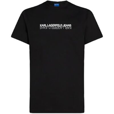 B1M17063 Karl Lagerfeld Jeans Męskie dżinsy Karl Lagerfeld Slim Short Sleeve Reflection Tee, Slim Fit T-Shirt (1 opakowanie), czarny, M B1M17063 Karl Lagerfeld Jeans Męskie dżinsy Karl Lagerfeld Slim Short Sleeve Reflection Tee, Slim Fit T-Shirt (1 opakowanie), czarny, M