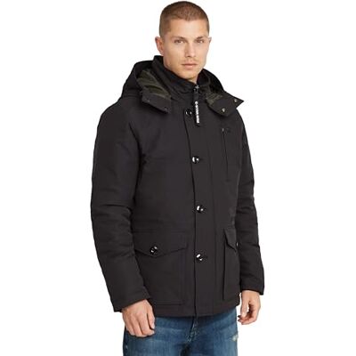 D26403 G-Star RAW Vodan wyściełana kurtka z kapturem, Czarny (Dk Black -D908-6484), XL D26403 G-Star RAW Vodan wyściełana kurtka z kapturem, Czarny (Dk Black -D908-6484), XL