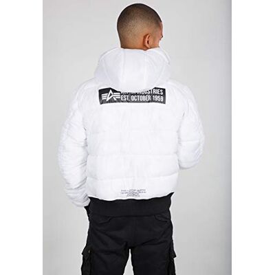 198117-435 Alpha Industries Hooded Puffer FD Rev. kurtka bomber dla mężczyzn New Navy 198117-435 Alpha Industries Hooded Puffer FD Rev. kurtka bomber dla mężczyzn New Navy