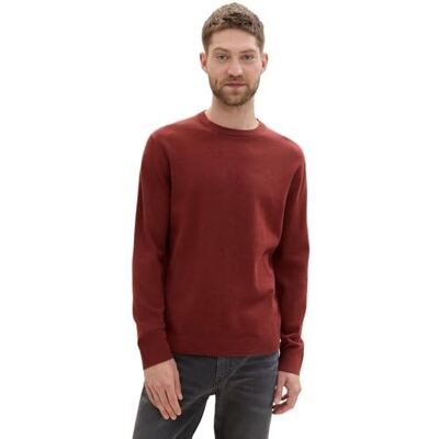 1039805 TOM TAILOR Sweter męski, 35676 Bordowy ciemny czerwony melanż, S 1039805 TOM TAILOR Sweter męski, 35676 Bordowy ciemny czerwony melanż, S