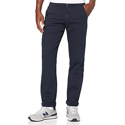 HM211940L-595 Hackett London Męskie dżinsy z dzianiny chino proste, Niebieski (granatowy 595), 31W x 34L HM211940L-595 Hackett London Męskie dżinsy z dzianiny chino proste, Niebieski (granatowy 595), 31W x 34L