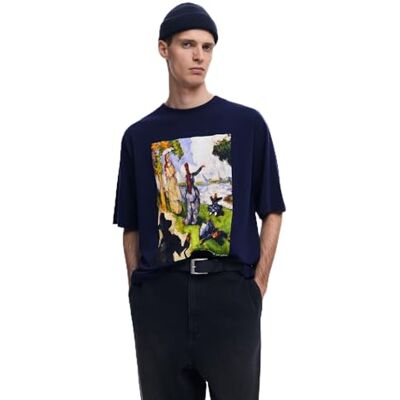 25SMTK04 Desigual T-shirt męski, NIEBIESKI, XL 25SMTK04 Desigual T-shirt męski, NIEBIESKI, XL