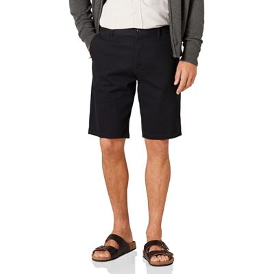 AEMN20273S24_Black Amazon Essentials Męskie szorty slim fit 28 cm z płaskim przodem Comfort Stretch Chino, czarne, 30 AEMN20273S24_Black Amazon Essentials Męskie szorty slim fit 28 cm z płaskim przodem Comfort Stretch Chino, czarne, 30