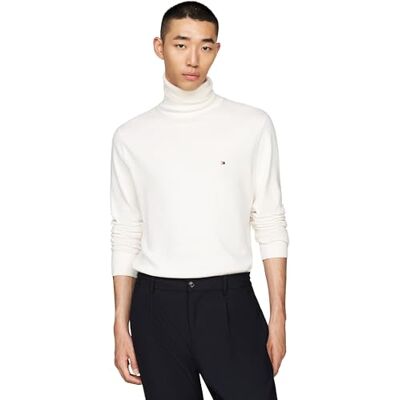 MW0MW28048YBIXXXL Tommy Hilfiger Męski sweter PIMA ORG CTN Kaszmirowy Roll Neck MW0MW28048, biały, XXXL, Biały (kość słoniowa), 3XL MW0MW28048YBIXXXL Tommy Hilfiger Męski sweter PIMA ORG CTN Kaszmirowy Roll Neck MW0MW28048, biały, XXXL, Biały (kość słoniowa), 3XL