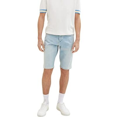 1036296 TOM TAILOR Męskie dżinsy bermudy szorty ze stretchem, 10117 Used Bleached Blue Denim, 30 1036296 TOM TAILOR Męskie dżinsy bermudy szorty ze stretchem, 10117 Used Bleached Blue Denim, 30