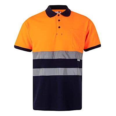 VELILLA 305513 koszulka polo o wysokiej widoczności bawełna, dwukolorowe i krótkie rękawy, kolor granatowy i pomarańczowy fluor, rozmiar XL VELILLA 305513 koszulka polo o wysokiej widoczności bawełna, dwukolorowe i krótkie rękawy, kolor granatowy i pomarańczowy fluor, rozmiar XL
