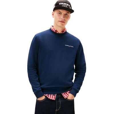 DM0DM20249C1GXS Tommy Jeans Męska bluza TJM REG LINEAR CREW EXT DM0DM20249, BLUE (Dark Night Navy), XS, Niebieski (Dark Night Navy), XS DM0DM20249C1GXS Tommy Jeans Męska bluza TJM REG LINEAR CREW EXT DM0DM20249, BLUE (Dark Night Navy), XS, Niebieski (Dark Night Navy), XS