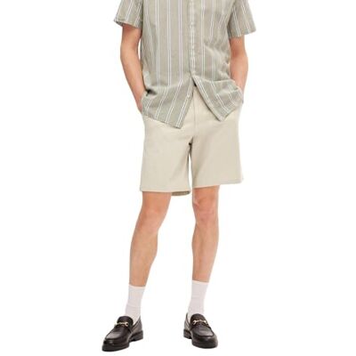 16092256 SELETED HOMME Slhregular Bill Flex Krotkie Spodenki Męskie, szary (Moonstruck), M 16092256 SELETED HOMME Slhregular Bill Flex Krotkie Spodenki Męskie, szary (Moonstruck), M