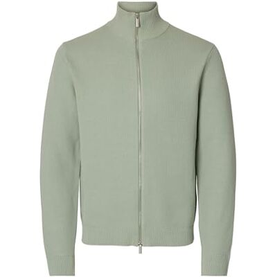16096883-4884138 SELECTED MEN Slhdane Ls Knit Structure Full Zip Noos, Aqua Gray, XXL 16096883-4884138 SELECTED MEN Slhdane Ls Knit Structure Full Zip Noos, Aqua Gray, XXL