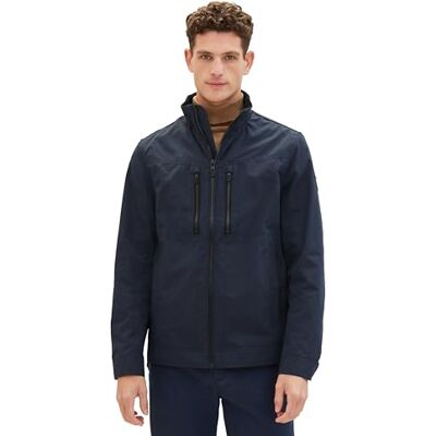1038911 TOM TAILOR Męska kurtka polowa Ripstop z kieszeniami na zamek błyskawiczny, 10668 Sky Captain Blue, 3XL 1038911 TOM TAILOR Męska kurtka polowa Ripstop z kieszeniami na zamek błyskawiczny, 10668 Sky Captain Blue, 3XL