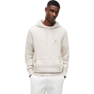 MW0MW37235 Tommy Hilfiger Męska bluza z kapturem ESSENTIAL TERRY HOODY , BEŻOWY, XXL, Beżowy (wrzosowe mleko owsiane), XXL MW0MW37235 Tommy Hilfiger Męska bluza z kapturem ESSENTIAL TERRY HOODY , BEŻOWY, XXL, Beżowy (wrzosowe mleko owsiane), XXL