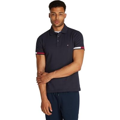 MW0MW37518 Tommy Hilfiger Męska koszulka polo S/S, Pustynne niebo, S MW0MW37518 Tommy Hilfiger Męska koszulka polo S/S, Pustynne niebo, S