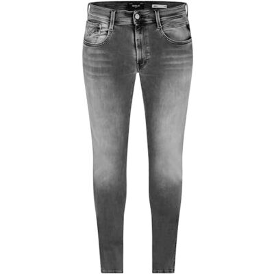 M914E .000.661 07B Replay Męskie dżinsy Slim Fit Anbass Hyperflex Dust, 096 Medium Grey, 31W / 32L M914E .000.661 07B Replay Męskie dżinsy Slim Fit Anbass Hyperflex Dust, 096 Medium Grey, 31W / 32L