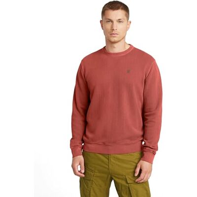 D25891 G-STAR RAW Męska bluza Overdye R, czerwona (Rusty Red Gd -d688-g705), XS, Czerwony (Rusty Red Gd -d688-g705), XS D25891 G-STAR RAW Męska bluza Overdye R, czerwona (Rusty Red Gd -d688-g705), XS, Czerwony (Rusty Red Gd -d688-g705), XS