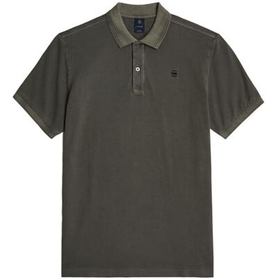 D11595 G-STAR RAW Męska koszulka polo Dunda Overdyed Slim S, Szary (Asfalt Gd -d756-b575), L D11595 G-STAR RAW Męska koszulka polo Dunda Overdyed Slim S, Szary (Asfalt Gd -d756-b575), L