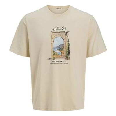 12277248-4758619 JACK & JONES Męska koszulka Jorhydra Front Tee SS Crew Neck, Antique White, L 12277248-4758619 JACK & JONES Męska koszulka Jorhydra Front Tee SS Crew Neck, Antique White, L