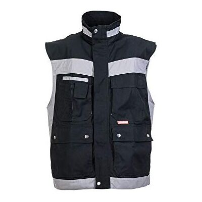 Planam Kamizelka "Plaline", rozmiar XXXL, czarna/cynkowana, 2530064 Planam Kamizelka "Plaline", rozmiar XXXL, czarna/cynkowana, 2530064