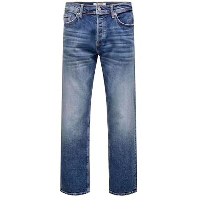 22036639-4901924 ONLY & SONS Męskie Onsedge Performance DMB 6639 Dot Dnmnoos, ciemny średni niebieski denim, 28 W/32 L, Ciemny średni niebieski dżins, 28W / 32L 22036639-4901924 ONLY & SONS Męskie Onsedge Performance DMB 6639 Dot Dnmnoos, ciemny średni niebieski denim, 28 W/32 L, Ciemny średni niebieski dżins, 28W / 32L
