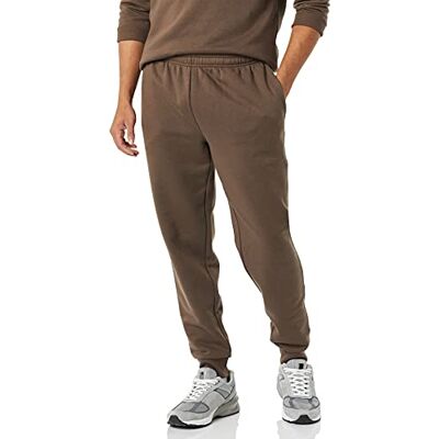 AE190192-BnDaB-Small Amazon Essentials Men's Polarowe spodnie joggery, Średni brąz, S AE190192-BnDaB-Small Amazon Essentials Men's Polarowe spodnie joggery, Średni brąz, S