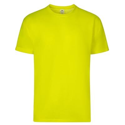 TS151UC_304_5XL Mukua Derby Unisex T-Shirt Poliester Touch Bawełna, Fluor Yellow, Rozmiar 5XL, żółty, 5XL TS151UC_304_5XL Mukua Derby Unisex T-Shirt Poliester Touch Bawełna, Fluor Yellow, Rozmiar 5XL, żółty, 5XL