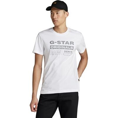 D25020 G-Star RAW Reflective Originals Koszulka Męska rozm. t, Biały (White -336-110), L D25020 G-Star RAW Reflective Originals Koszulka Męska rozm. t, Biały (White -336-110), L